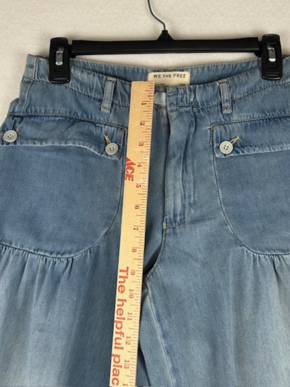 Free People We the Free | Lotus Balloon Jeans Womens light wash Bijou Blue sz 28 - Picture 7 of 14